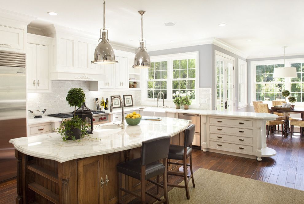 Valspar Colors for a Traditional Kitchen with a Hampton and Kitchen by Arch Studio, Inc.