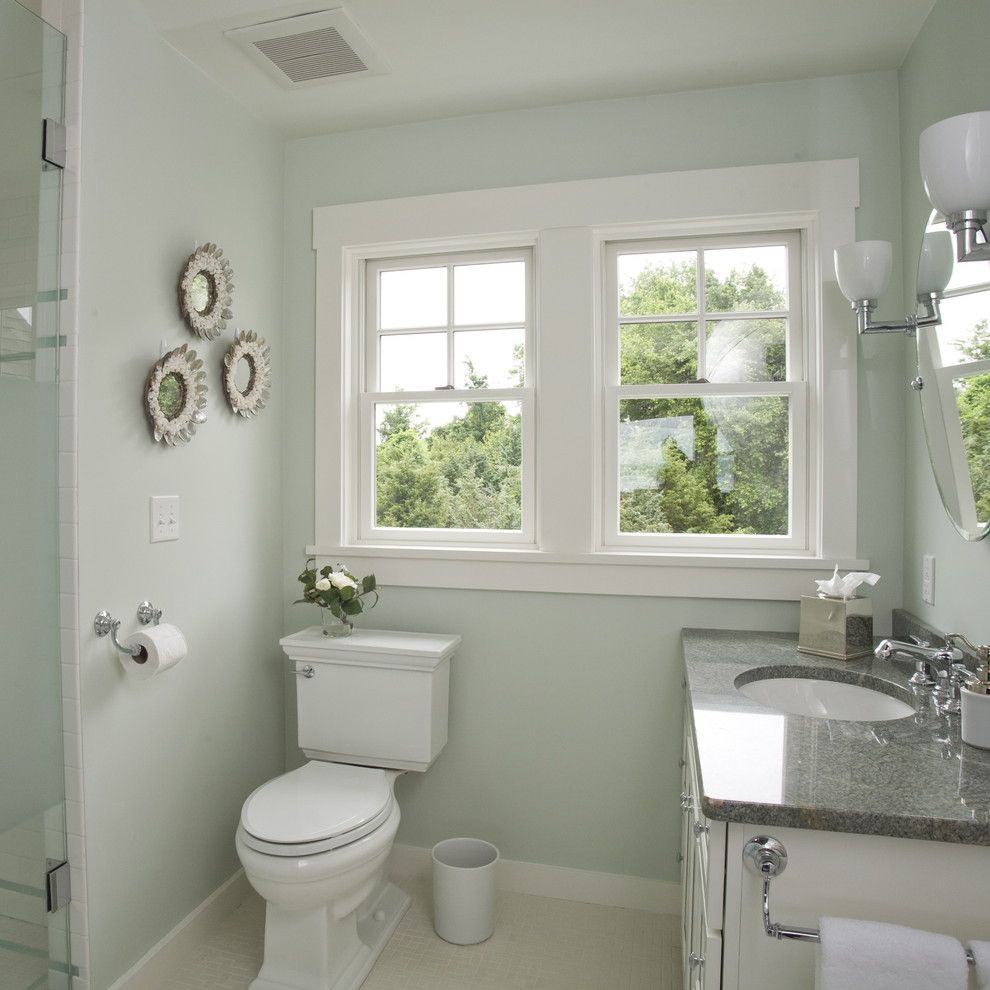 Valspar Paint Reviews for a Beach Style Bathroom with a Wall Art and Fair Winds by Taste Design Inc