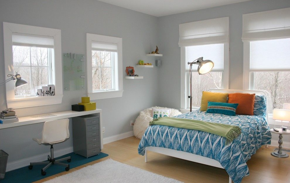 Valspar Paint Reviews for a Transitional Kids with a Desk Lamp and Teen Room by Ljl Design Llc