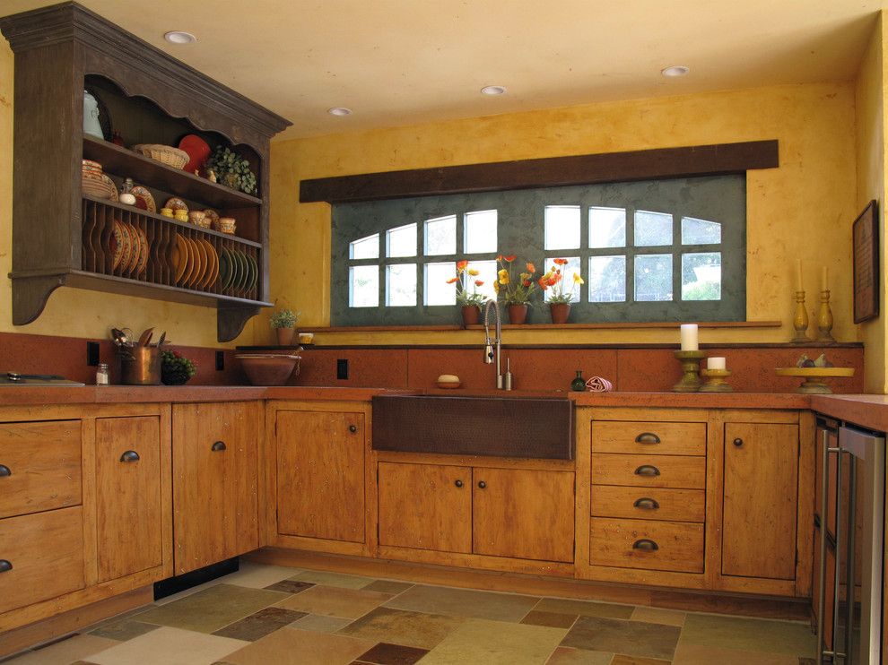 Venetian Nj for a Rustic Kitchen with a Rustic and French Country Kitchen by Fitzgerald Studio