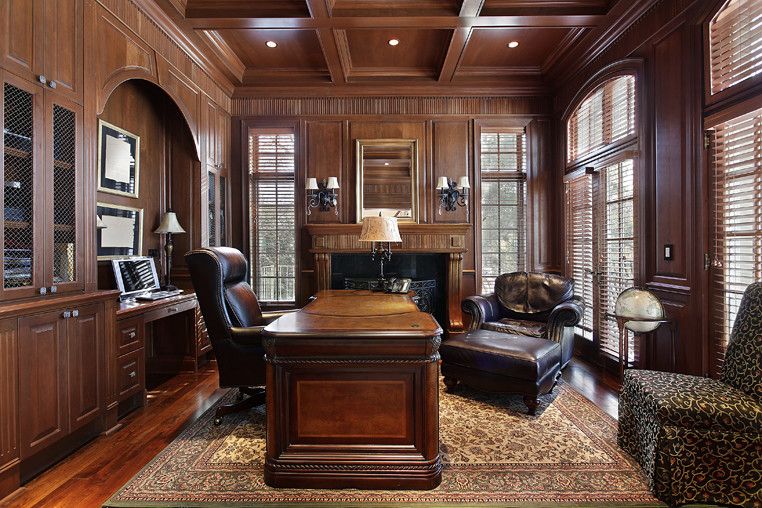 Veritas Houston for a Traditional Home Office with a Traditional and Living Areas by Veritas Custom Homebuilder, Inc.