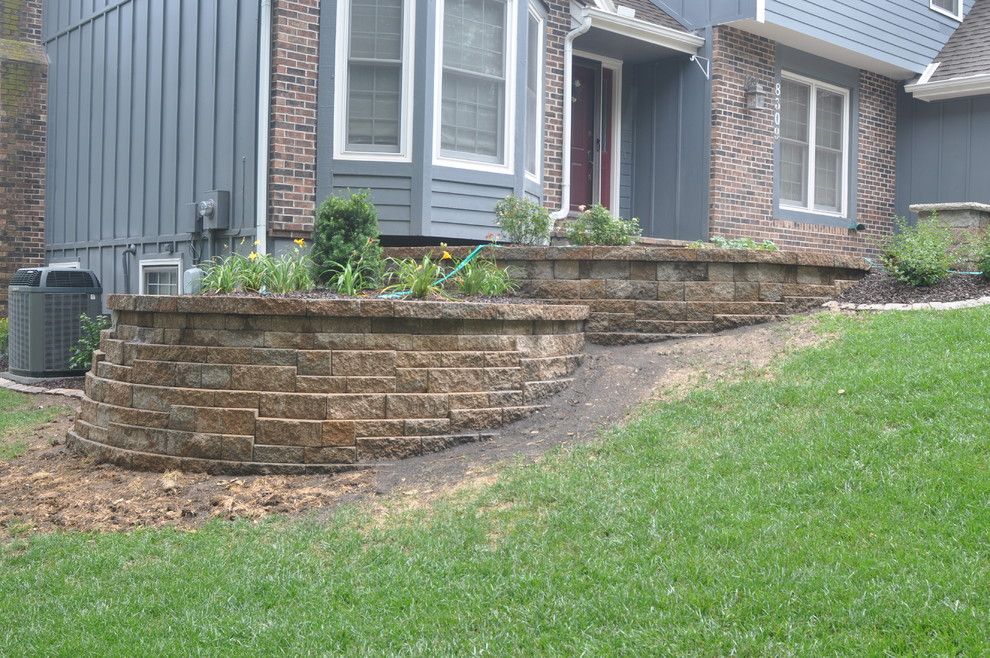 Versa Lok for a Traditional Spaces with a Paver Patio and Paving Patio, Steps and Retaining Wall by Stone Solutions