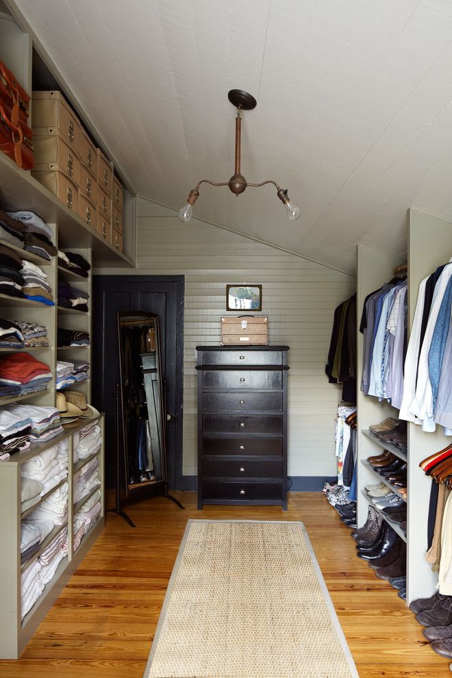 Victors Lighting for a Farmhouse Closet with a Eclectic Furnishings and Historic House by Tim Cuppett Architects