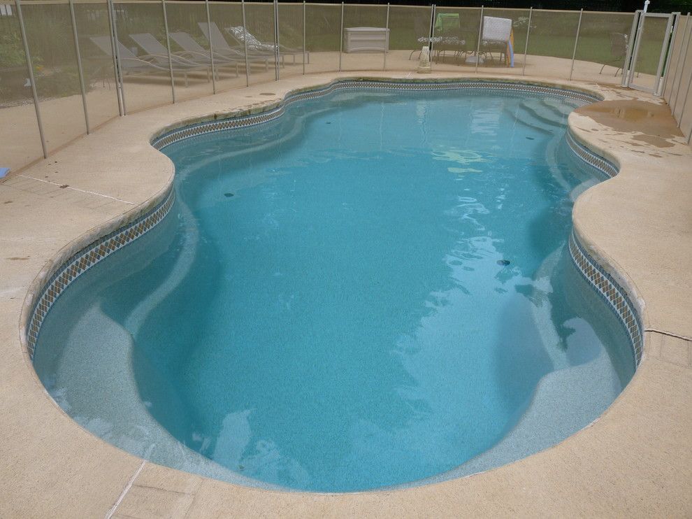 Viking Pools for a Traditional Pool with a Traditional and Viking Fiberglass Pools   Cancun by Cherry Hill Pool & Spa