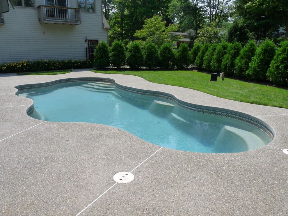 Viking Pools for a Traditional Pool with a Traditional and Viking Fiberglass Pools   Cancun by Cherry Hill Pool & Spa