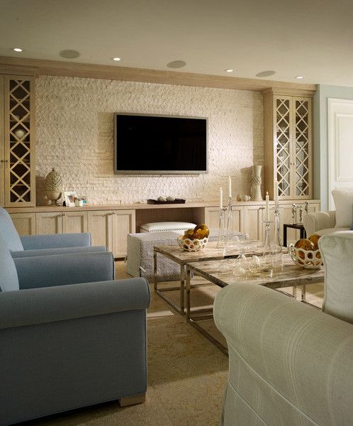 Vrbo Vero Beach for a Beach Style Family Room with a Custom Tv Unit and Vero Beach by Ivette Arango Interiors