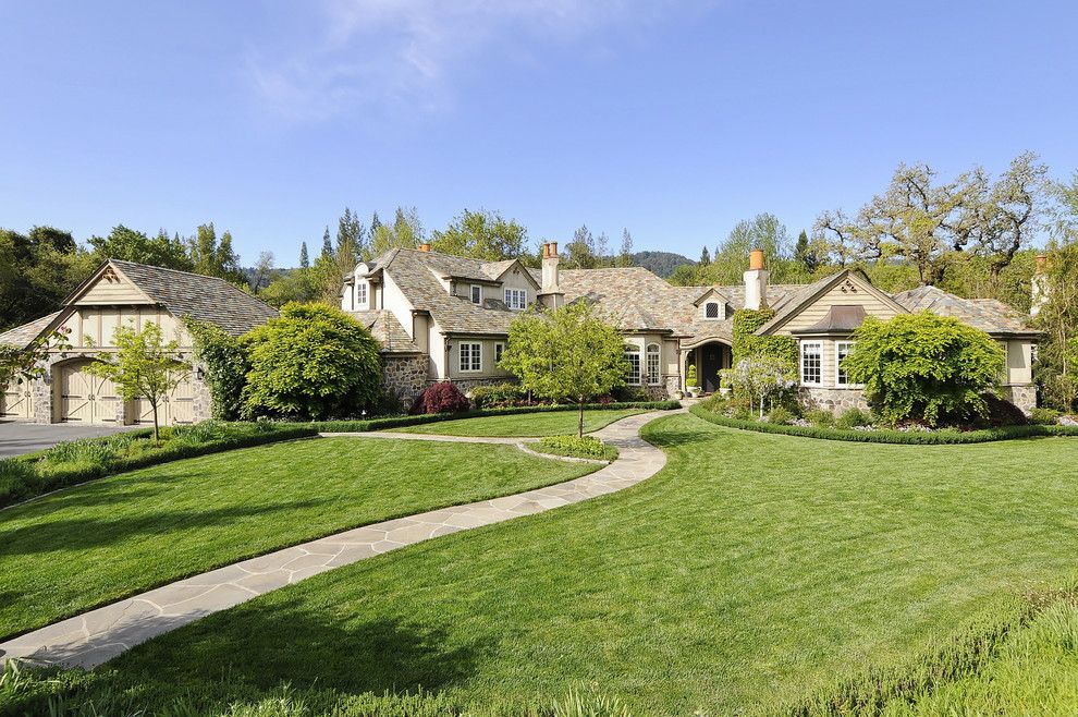 Wallbuilders for a Traditional Exterior with a Renovating and Portola Valley French Country Custom Home by Conrado   Home Builders