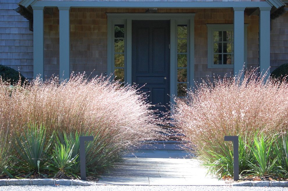 Warm Season Grasses for a Contemporary Landscape with a Bluestone and Plantings by Davis Landscape Design Llc