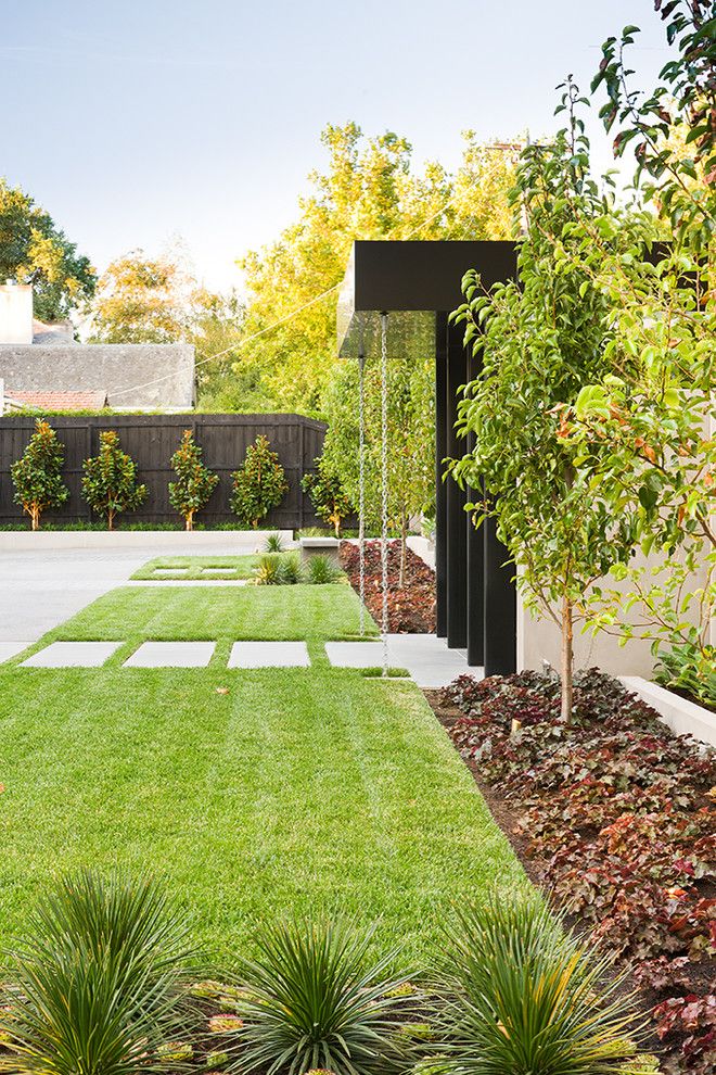 Warm Season Grasses for a Contemporary Landscape with a Contemporary and Radnor Street by C.o.s Design