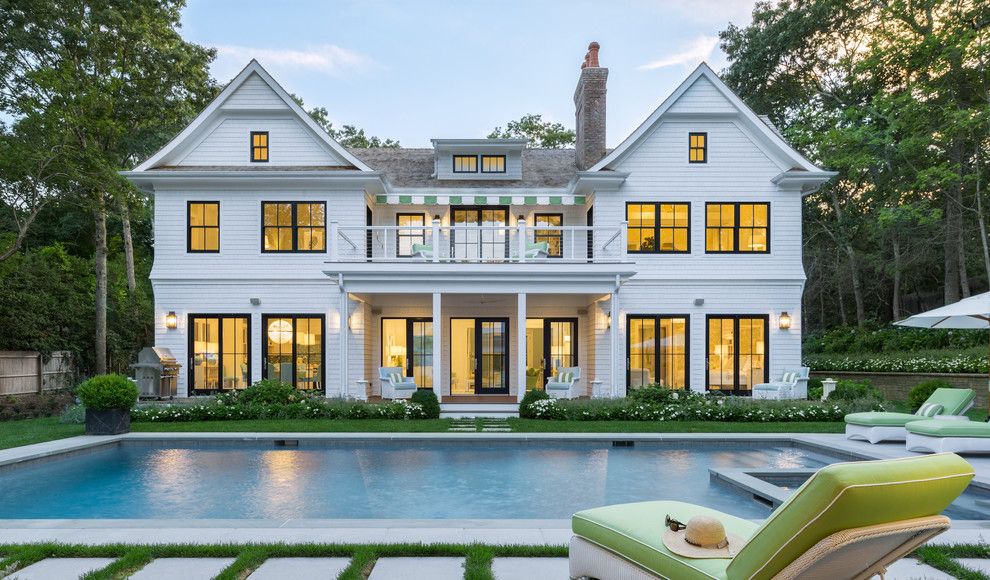 Warm Season Grasses for a Traditional Exterior with a Dormer Window and Coastal Living Hamptons Showhouse by Marvin Windows and Doors