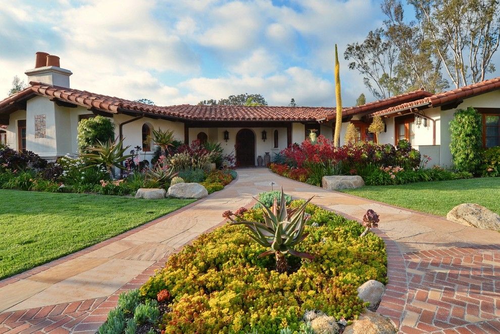 Water Gardens Spanish Fork for a Mediterranean Landscape with a Old Spanish Style and Rancho Santa Fe Spanish Colonial by Torrey Pines Landscape Co., Inc