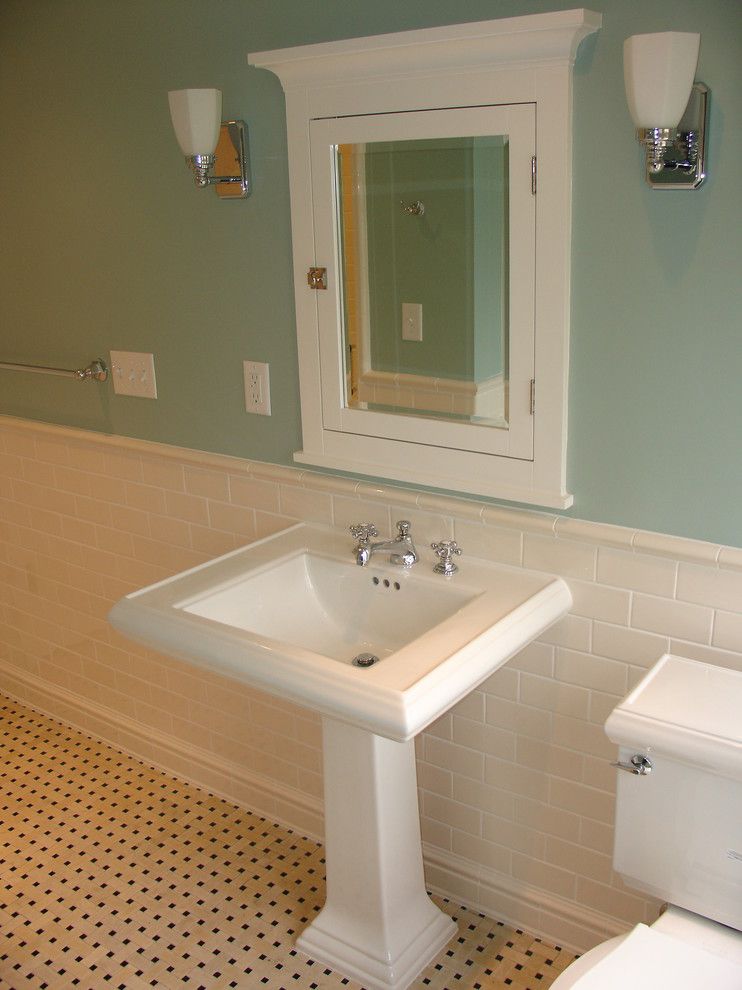 Watermark Apartments for a Traditional Bathroom with a Traditional Floor Tile and Bathroom Remodel by One Room at a Time, Inc.