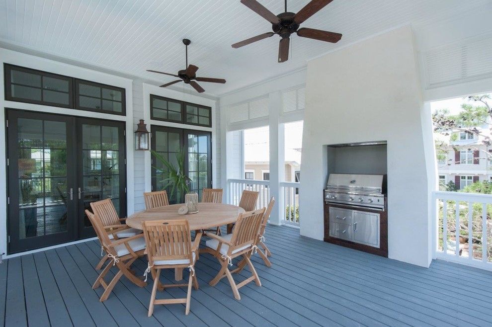 Watersound Florida for a Beach Style Porch with a Village and 277 Western Lake by Chancey Design