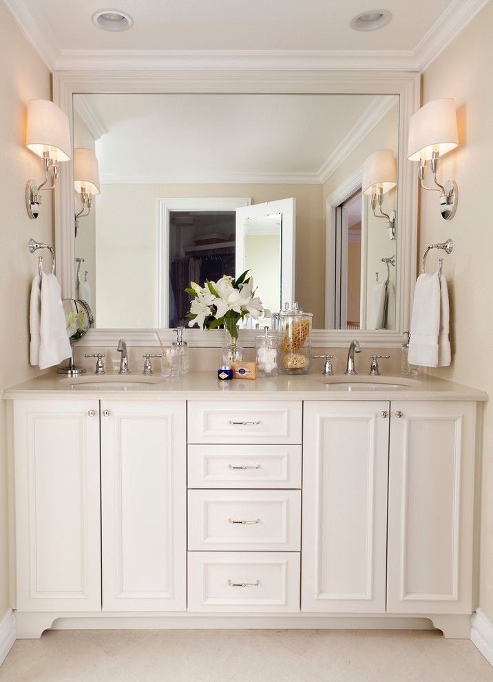 Waterworks Denver for a Traditional Bathroom with a Vanity Sconces and Bonnie Brae Master Bathroom by Laura Iverson Design