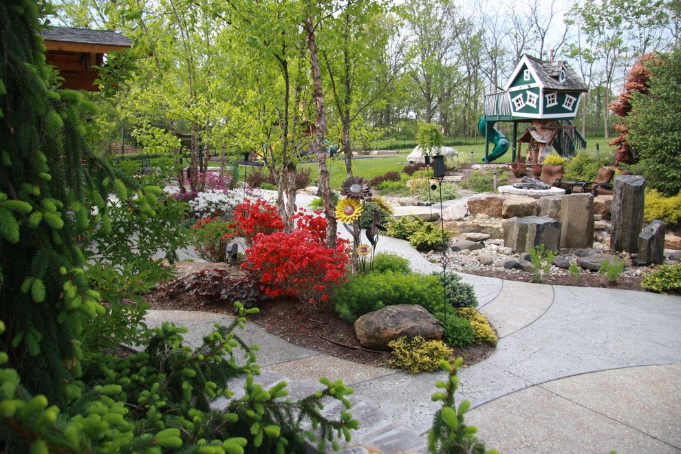 Weber Grill Indianapolis for a Rustic Spaces with a Arbor and the Kaplan Residence by Pro Care Horticultural Services