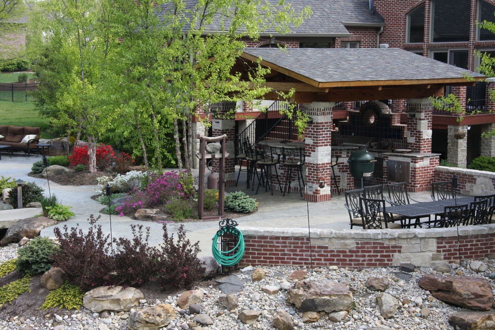 Weber Grill Indianapolis for a Rustic Spaces with a Outdoor Grill and the Kaplan Residence by Pro Care Horticultural Services