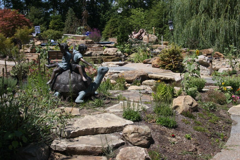 Weber Grill Indianapolis for a Rustic Spaces with a Water Fountain and the Kaplan Residence by Pro Care Horticultural Services