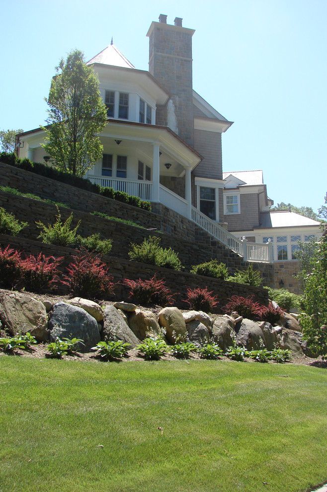 West Chester Lawn and Garden for a Traditional Landscape with a Boulders and Cove Neck by Harrison Design