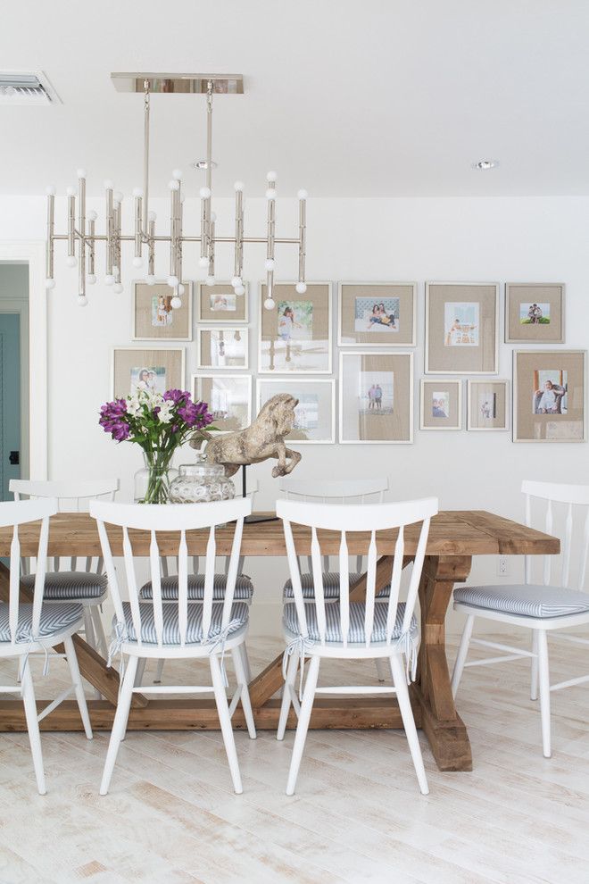 West Elm Chelsea for a Beach Style Dining Room with a Tranquil and Florida Home by Lischkoff Design Planning