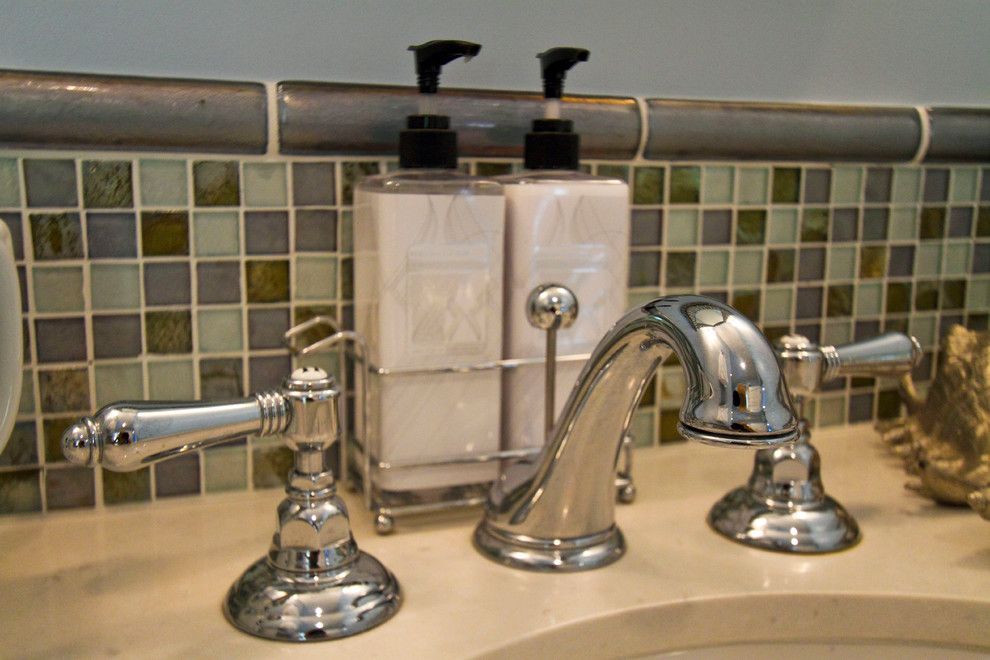 Westside Furniture for a Mediterranean Bathroom with a Window and Details Two and Multiple by Sara Ingrassia Interiors