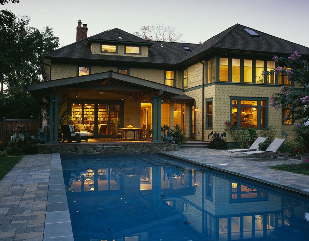 What is a Chiver for a Craftsman Pool with a Skylights and Tropical Craftsman by Gardner Architects Llc