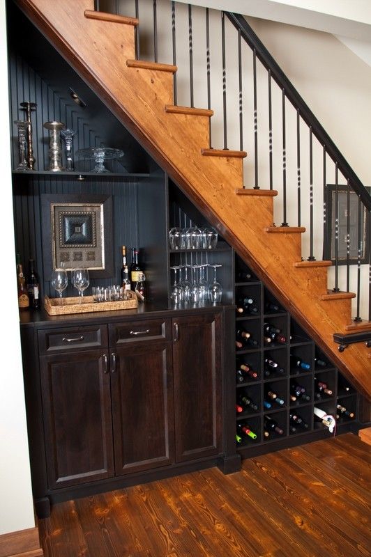 What is a Humidor for a Eclectic Staircase with a Wine Storage and Wenatchee House by Shugart Wasse