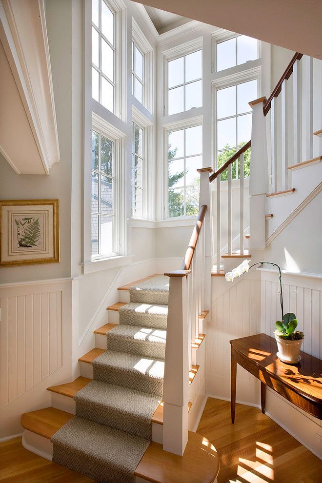 Whisler Land Company for a Victorian Staircase with a Hall and Barrington Cottage by Christopher Hall Architect, Inc.