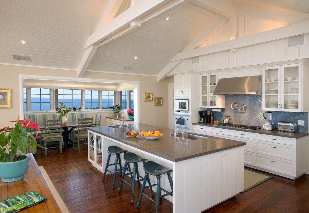 Whistling Kettle for a Traditional Kitchen with a Drawer Pulls and Santa Barbara Hope Ranch by Andrulaitis + Mixon