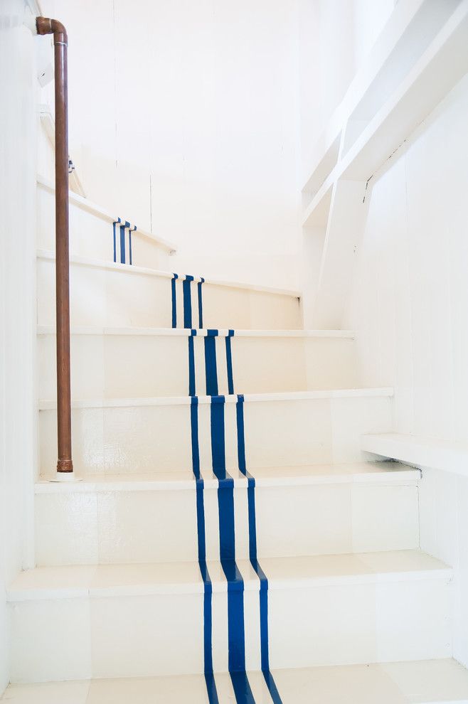 White Stallion Ranch for a Beach Style Staircase with a Curved Staircase and Southern Ct Beach Home by Allee Architecture + Design, Llc