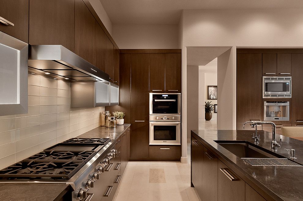 Who Makes Kenmore Appliances for a Contemporary Kitchen with a Undercabinet Lighting and Ownby Design by Ownby Design