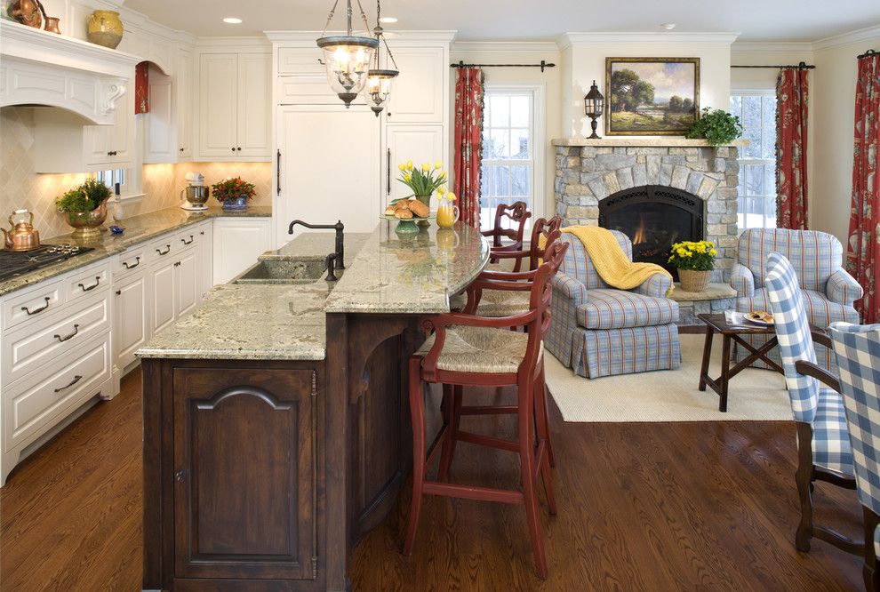 Who Makes Kenmore Appliances for a Rustic Kitchen with a White Wood and Edina Country Club Kitchen by John Kraemer & Sons