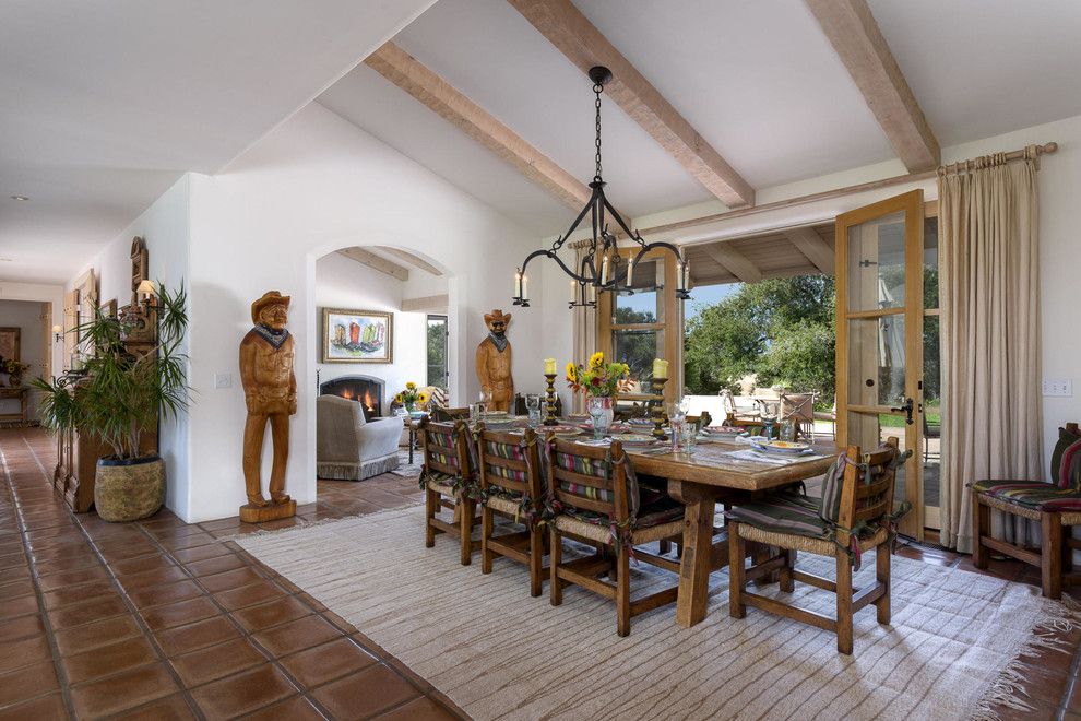 Wickenburg Ranch for a Southwestern Dining Room with a Arched Doorway and Rocking Pa Ranch :: 1450 Highway 135,Los Alamos, Ca 93440 by Epstein Partners Santa Barbara