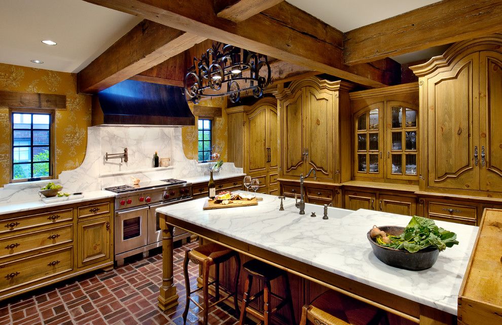 Wieland Furniture for a Traditional Kitchen with a Provencial and French Country Kitchen by Wieland Studio, Llc