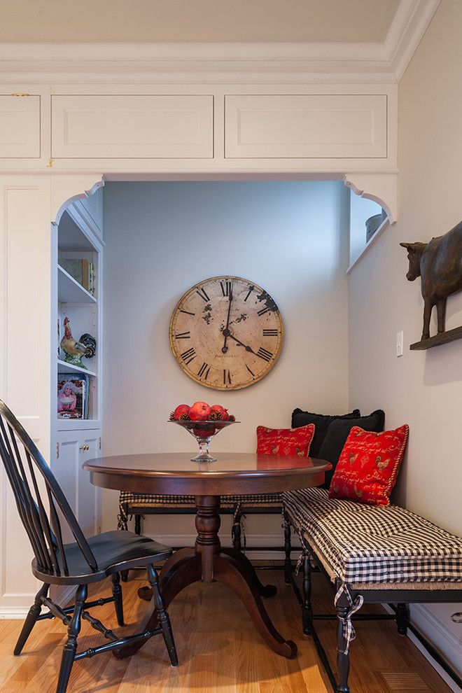 Williamsburgh Savings Bank for a Farmhouse Kitchen with a Medium Wood Flooring and Kitchen and Interior Renovations by Spencer Abbott, Inc.