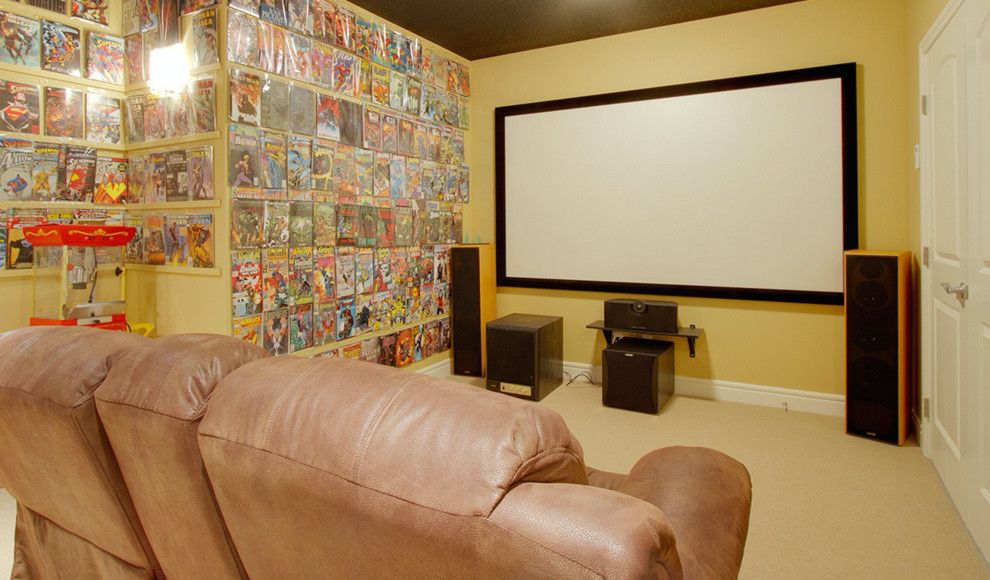 Willowbrook Theater for a Modern Home Theater with a Modern and Our Work by Willowbrook Homes Inc.