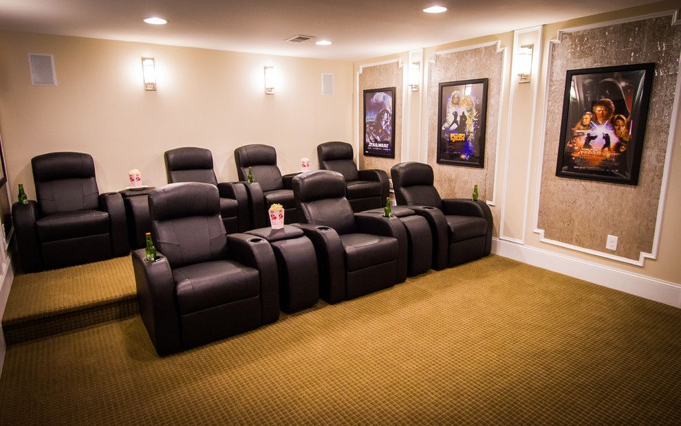 Willowbrook Theater for a Traditional Home Theater with a Black Chairs and Willowbrook by Rockwell Custom