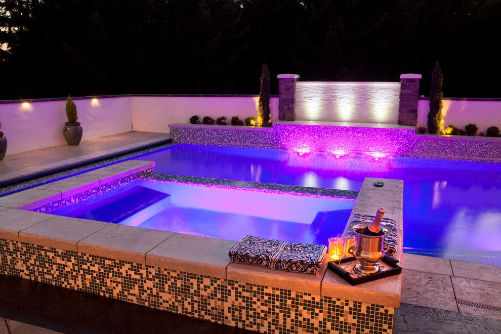 Wilson Pool Portland for a Traditional Pool with a Automatic Pool Cover and Spa Time! by Di Barker Interiors