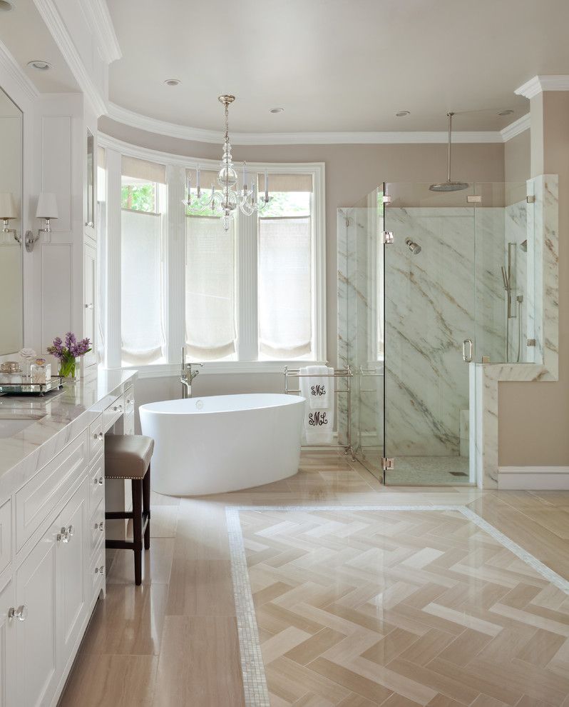 Windermere Country Club for a Traditional Bathroom with a Chandelier and Gleneagles Country Club by Armijo Design Group