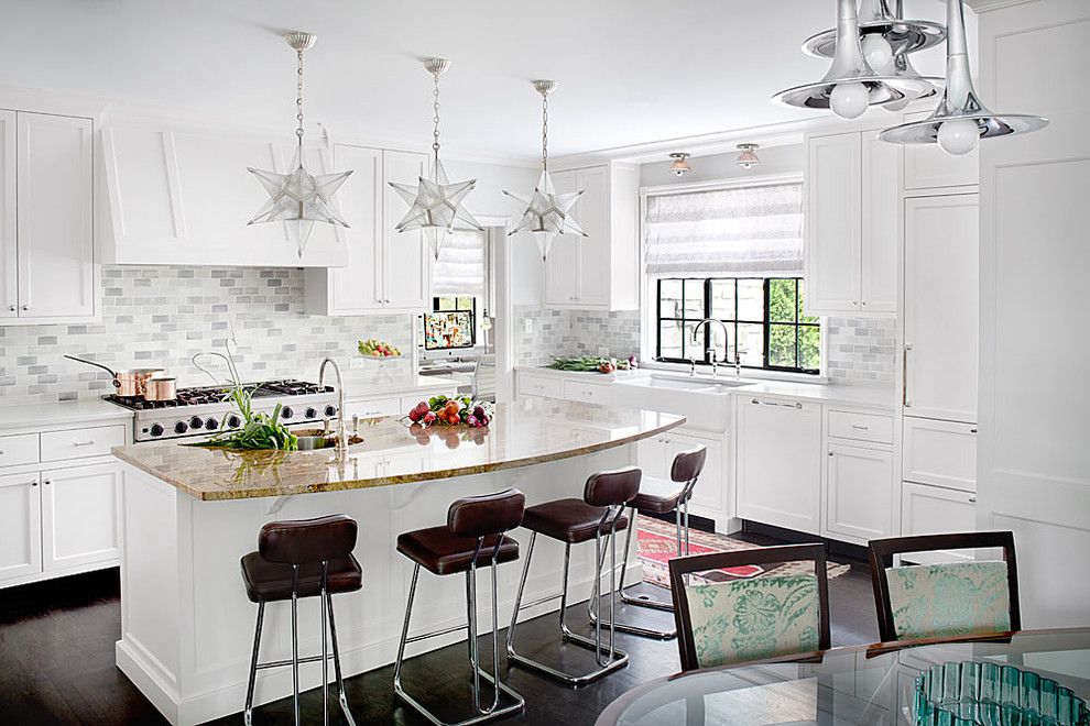 Window Depot Tucson for a Traditional Kitchen with a White Kitchen and Winnetka Residence by Alan Design Studio