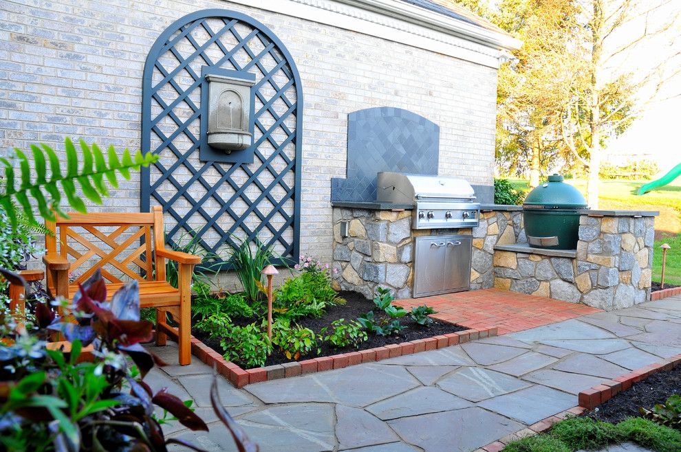 Wolf Furniture Lancaster Pa for a Traditional Landscape with a Teak Furniture and Lancaster Pa. Outdoor Kitchen Courtyard by Fernhill Landscapes