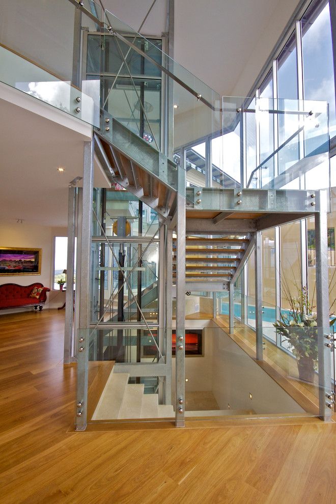 Wolseley Industrial Group for a Contemporary Staircase with a Wood Floor and New Residence, Eumundi by Brd Group