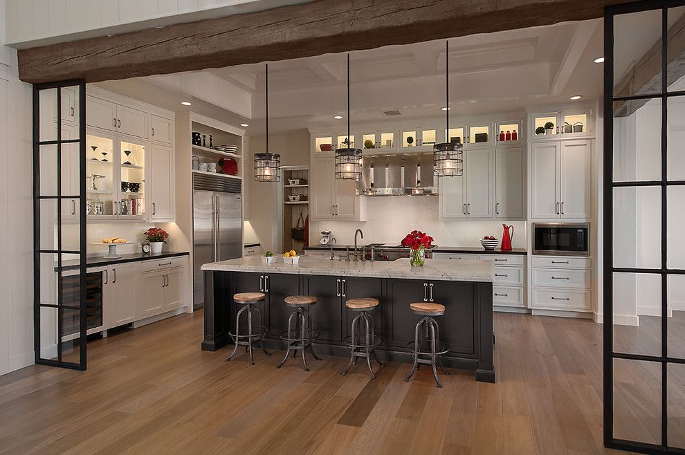 Wolseley Industrial Group for a Traditional Kitchen with a Grey Kitchen Island and Park Place at Silverleaf by Calvis Wyant Luxury Homes