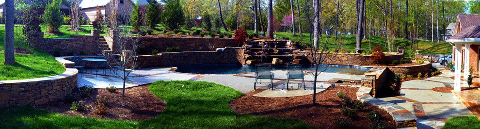 Woodlands Nashville for a Traditional Pool with a Freeform and Jackson Residence Woodland Pool Design by J. Brownlee Design