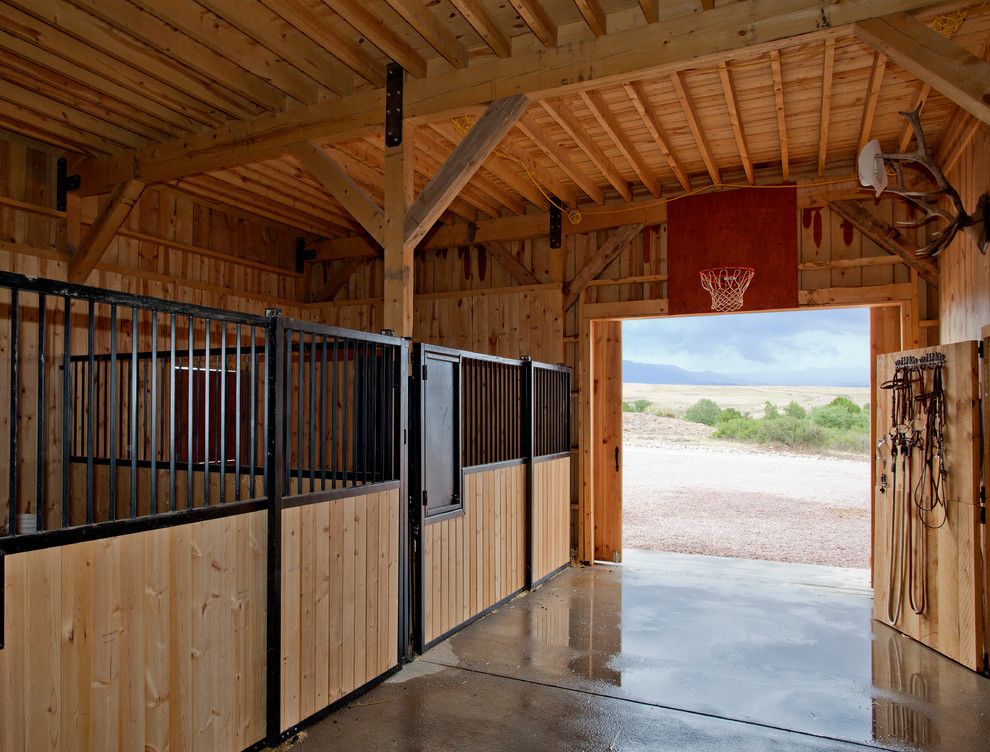 Woody Creek Colorado for a Farmhouse Shed with a Rustic Siding and Horse Barn in Colorado by Sand Creek Post & Beam