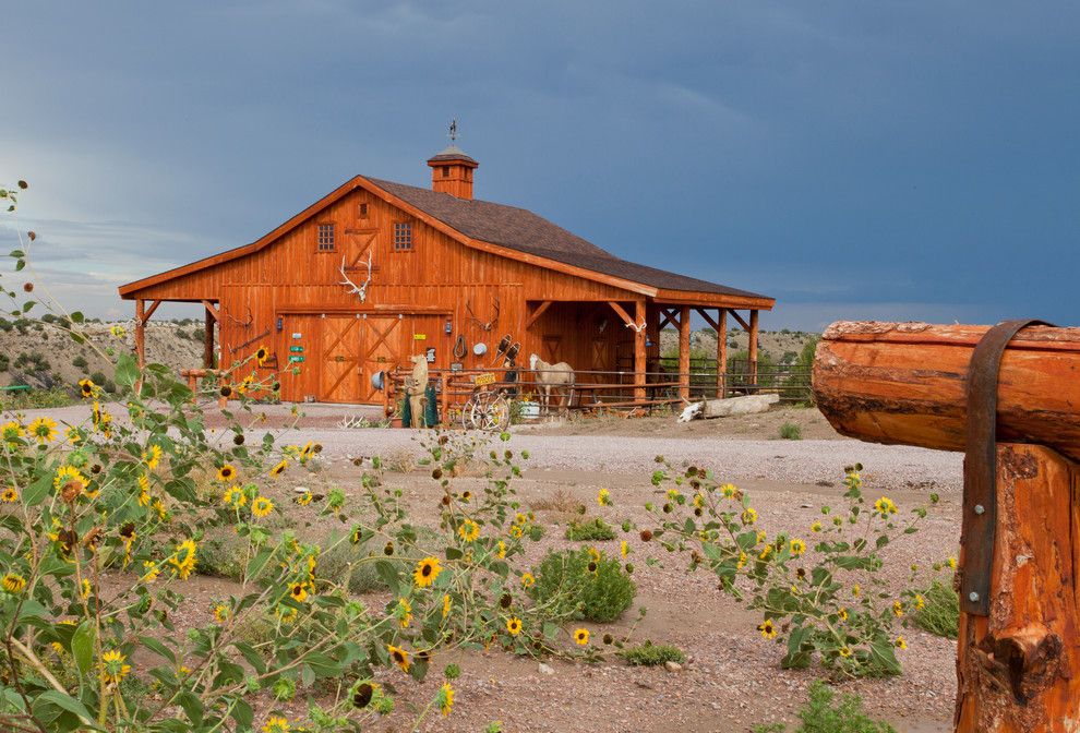 Woody Creek Colorado for a Farmhouse Shed with a Wood Shed and Horse Barn in Colorado by Sand Creek Post & Beam