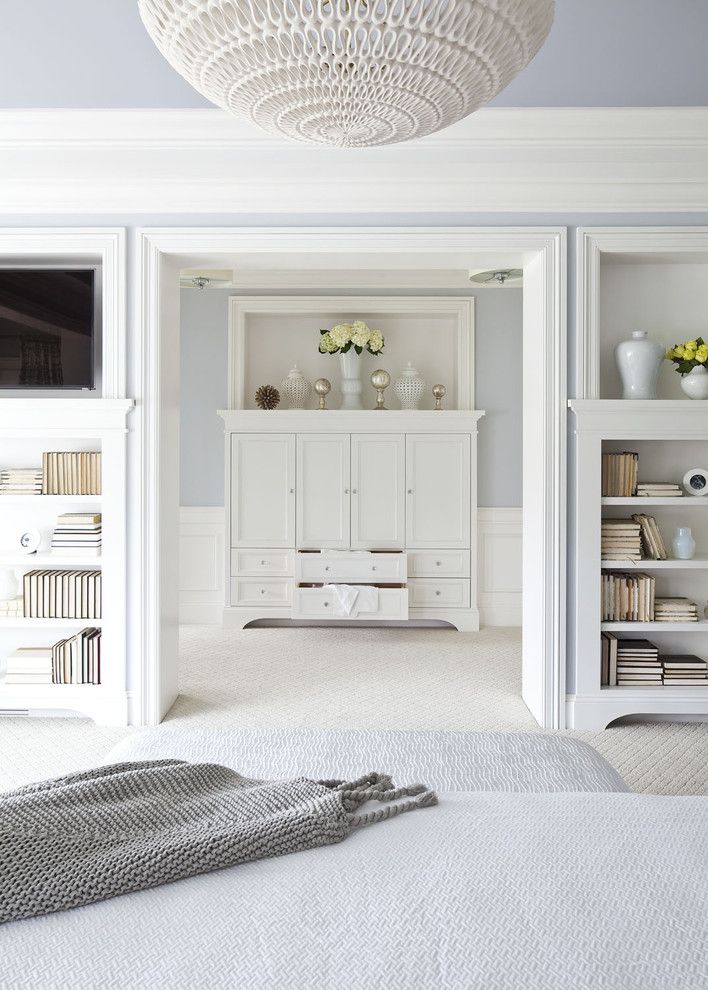 Www.esmas.com for a Transitional Bedroom with a Armoire and Parkwood Road Residence Master Bedroom 2 by Martha O'hara Interiors