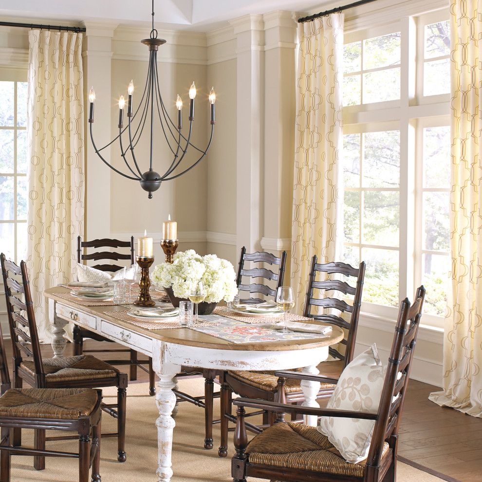 Www.palmbeachpost.com for a Farmhouse Dining Room with a Euro Pleat and Farmhouse Dining Room by Loom Decor