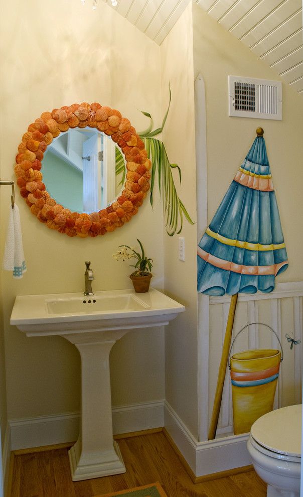 Wychmere Beach Club for a Eclectic Bathroom with a Beadboard and Knot on Call by Blue Sky Building Company