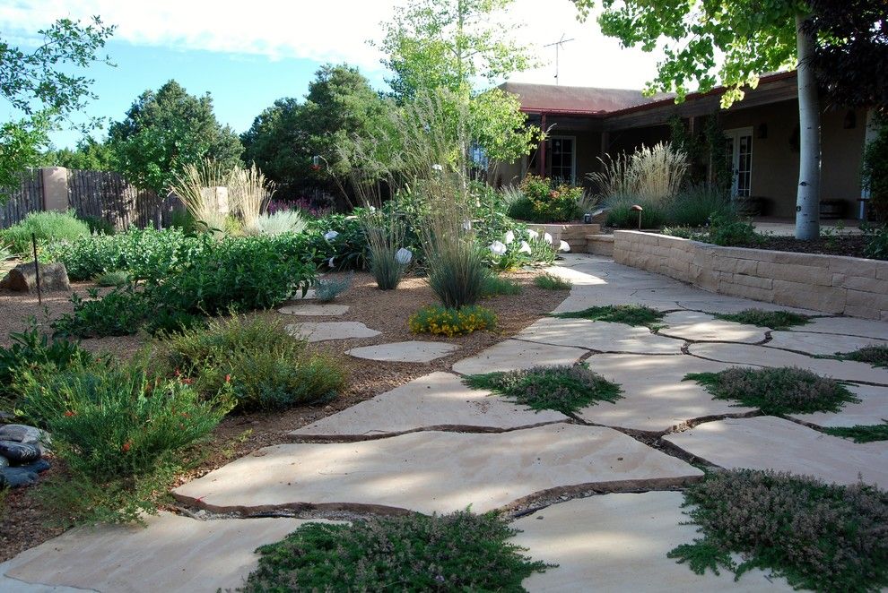 Xeric for a Asian Landscape with a Native and Santa Fe Permaculture/ Xeric Garden by Permadesign, Inc.