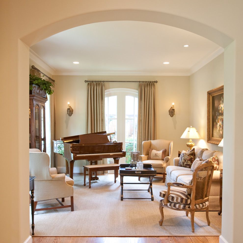 Xroom for a Traditional Family Room with a Tan Sofa and French Country by Creative Touch Interiors